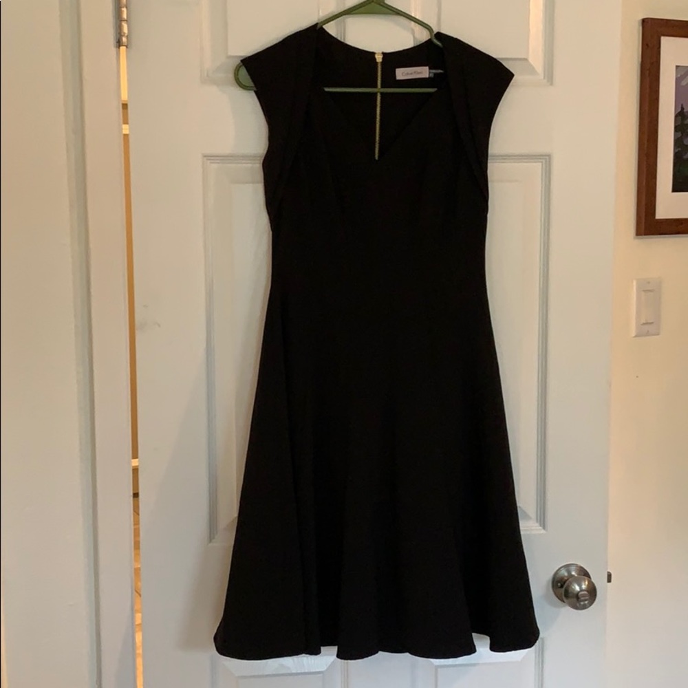 Calvin Klein fit and flare black dress
